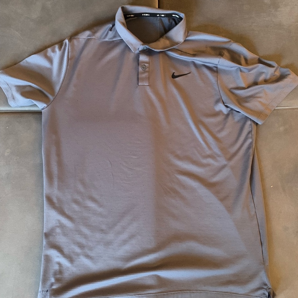 Nike Men's Light Gray Polo Shirt